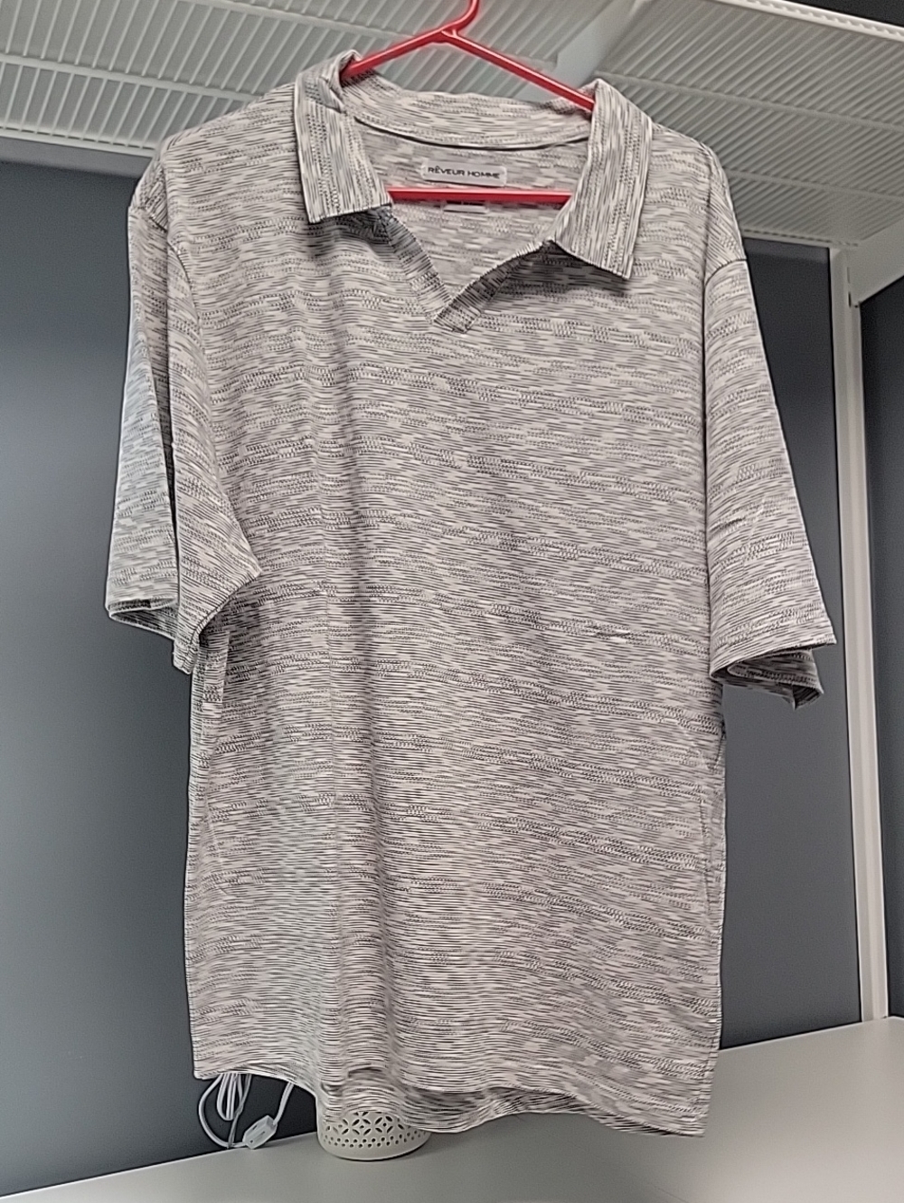 Revelry Men's Heather Light Gray Polo